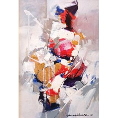 Mashkoor Raza, 12 x 18 Inch, Oil on Canvas, Abstract Painting, AC-MR-720